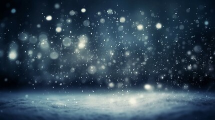 Fototapeta na wymiar A blurred white christmas snowing sky abstract background