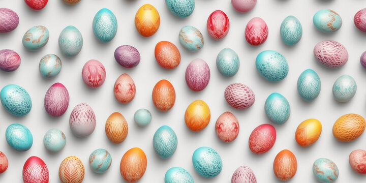 Uova di Pasqua. Sfondo. Ai generated.