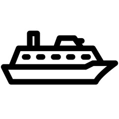 cruise black outline icon