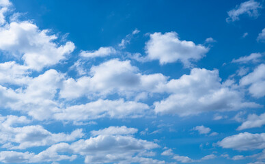 white clouds and blue sky