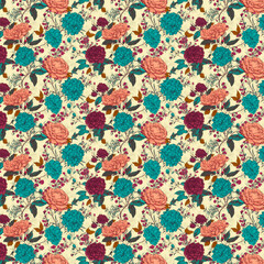 vintage floral repeating pattern