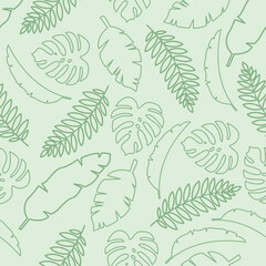 Pattern from different types of leaves