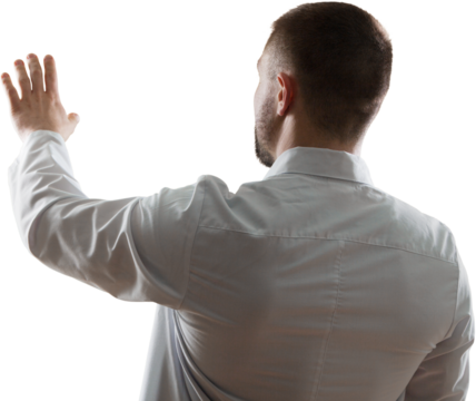 Doctortouch in banner infographics with diagnostic tools symbols