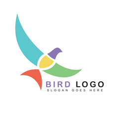 bird logo design template vector icon.