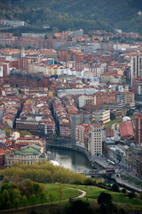 Fototapeta na wymiar Buildings in the city of Bilbao