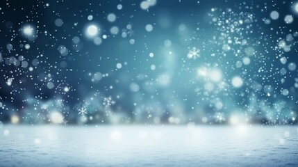 흐릿한 하얀 크리스마스 눈 내리는 하늘 추상적인 배경