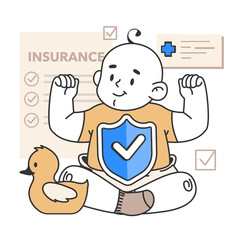 Insurance. Idea of security and protection of health and life. Healthcare