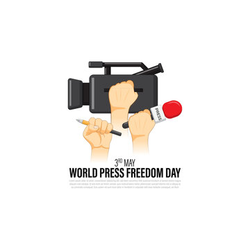 Vector illustration for World Press Freedom Day May 3