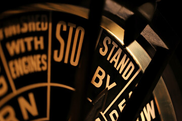 engine order telegraph in stand by position