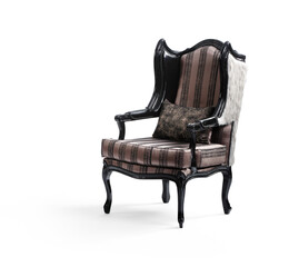 Classic armchair isolated on white background