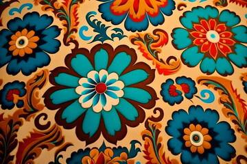 Fototapeta na wymiar Uzbek fabric background