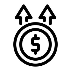 Obraz premium growth line icon