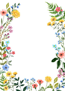 Wildflower Watercolor Wreath Images – Browse 22,453 Stock Photos ...