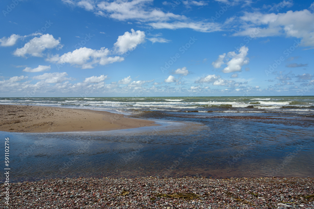 Poster Baltic sea coast.