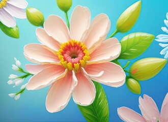 Obraz na płótnie Canvas Flowers. Created by a stable diffusion neural network.
