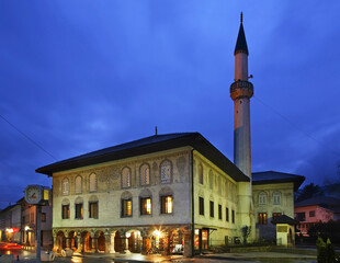 Sulejmanija mosque (Colored mosque) in Travnik. Bosnia and Herzegovina - 591105548
