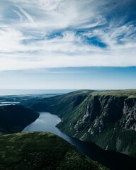 Gros Morne National Park on the west coast of Newfoundland, in eastern Canada
