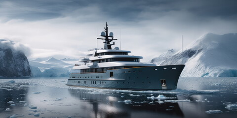 The Ultimate Luxury Expedition Yacht: Where Adventure Meets Luxury. Generative AI