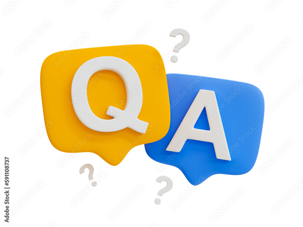 Poster 3d minimal problem-solving concept. answer finding. FAQ concept. question and answer icon.3d illustration.