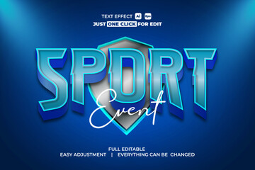 Sport Event Vector Text Effect Editable