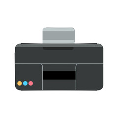 machine printer paper cartoon vector illustration