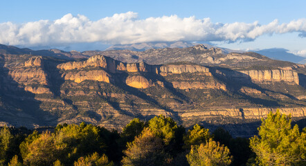 Mountain Range Rocs de Queralt in Pallars Jussa, Catalonia