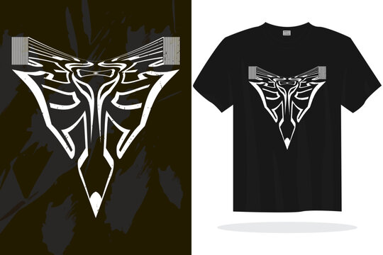 Modern t shirt design vector template with random graphics