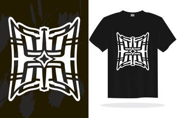 Modern t shirt design vector template with random graphics