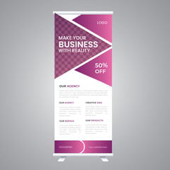 Corporate Business rollup or banner design template