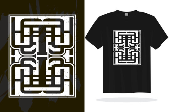 Modern t shirt design vector template with random graphics