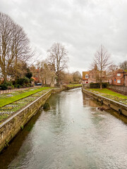 River Stour at Westgate Gardens, Canterbury, Kent, UK