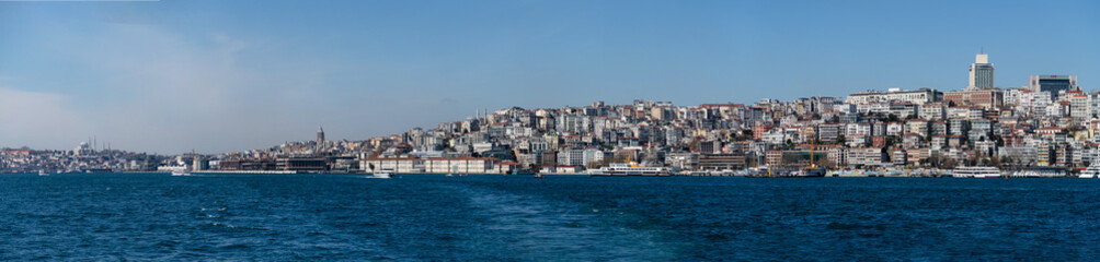 Obraz premium Panorama at Turkey Bosphorus on a sunny day