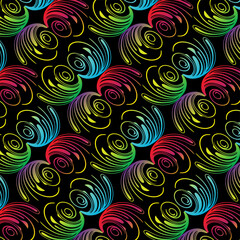 Seamless background pattern. Abstract vector illustration of swirls.