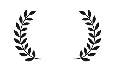 Leaf Wreath Branch Award Honor Decoration Isolated Vector Illustration