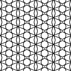 Fototapeta premium Abstract background with repeat pattern . Black and white color. Unique geometric vector swatch. Perfect for site backdrop, wrapping paper, wallpaper, textile and surface design. 