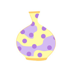 bouquet vase flower cartoon vector illustration