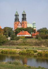 Cathedral of Saints Peter and  Paul at Tumski island in Poznan. Poland