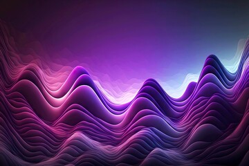 purple and violet shades horizontal waves, created with generative ai