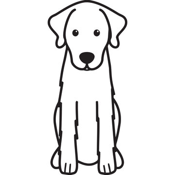 Akbash Dog Breed Cartoon Kawaii Sketch Hand Drawn Watercolor Painting Silhouette Sticker Illustration Sublimation EPS Vector Graphic