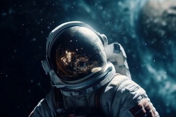 In the space. Picture of astronaut. Beautiful illustration picture. Generative AI