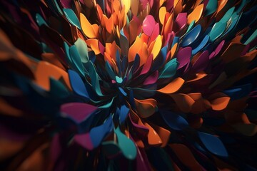 An abstract pattern made of colorful shapes, Generative AI