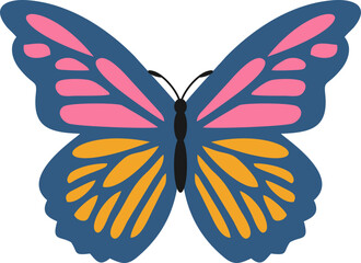 Fototapeta premium Retro Butterfly Illustration