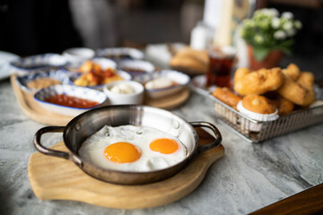 Delicious Turkish Breakfast Spread with Various Traditional Items