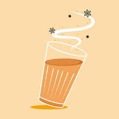 Indian hot drink vector. Indian chai icon. Chai is Indian drink. Kerala tea shop illustration vector eps.Indian Kerala roadside. Kerala tea shop line drawing. Kerala Old.