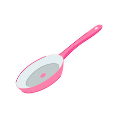 empty frying pan cartoon vector illustration