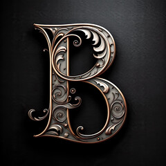 A curvy and elegant letter B was generated - generative ai.