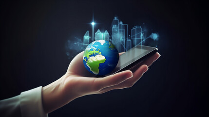 green concept, sustainable, energy, technology. Created using generative AI.