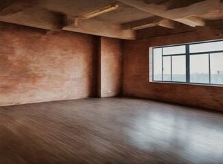 Empty warehouse wall or commercial area, industrial background