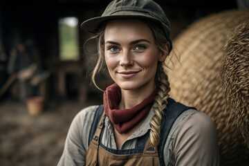 smiling farmer woman