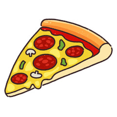 Pizza Hand Drawn Doodle Illustration
